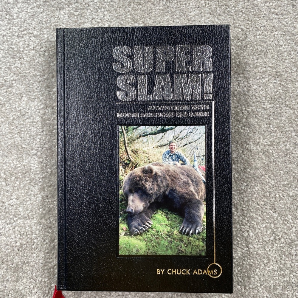 Chuck Adams Super Slam Signed Limited First Edition Book Black Silver 672/1000